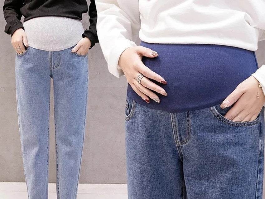 Jean de maternité VELLARENA avec taille haute flexible