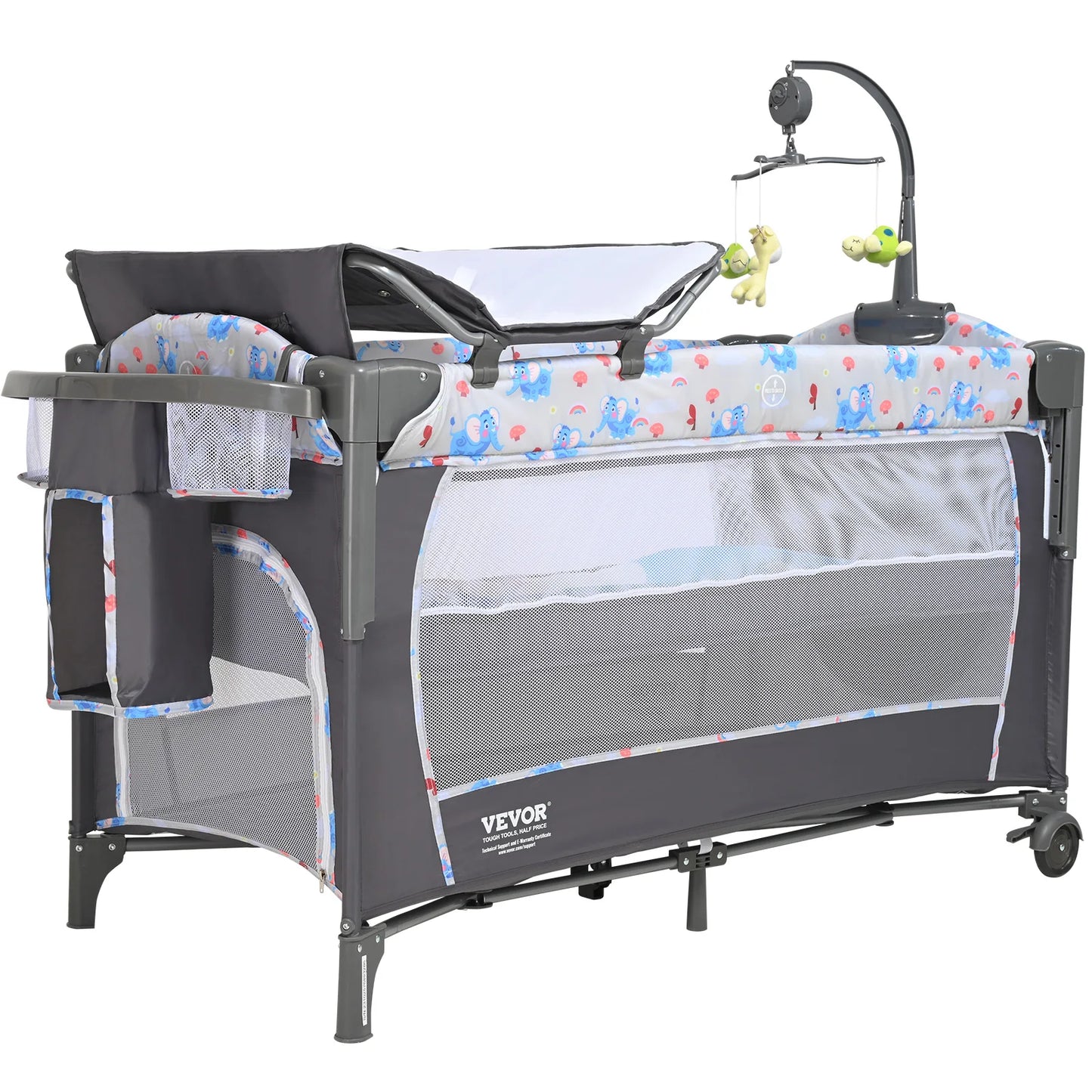Lit bébé / Lit de chevet multifonctionnel avec table à langer
