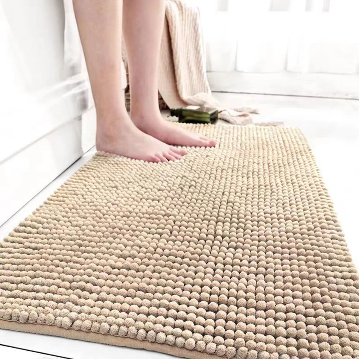 Tapis absorbant et antidérapant en chenille pour animaux de compagnie, idéal pour les entrées intérieures