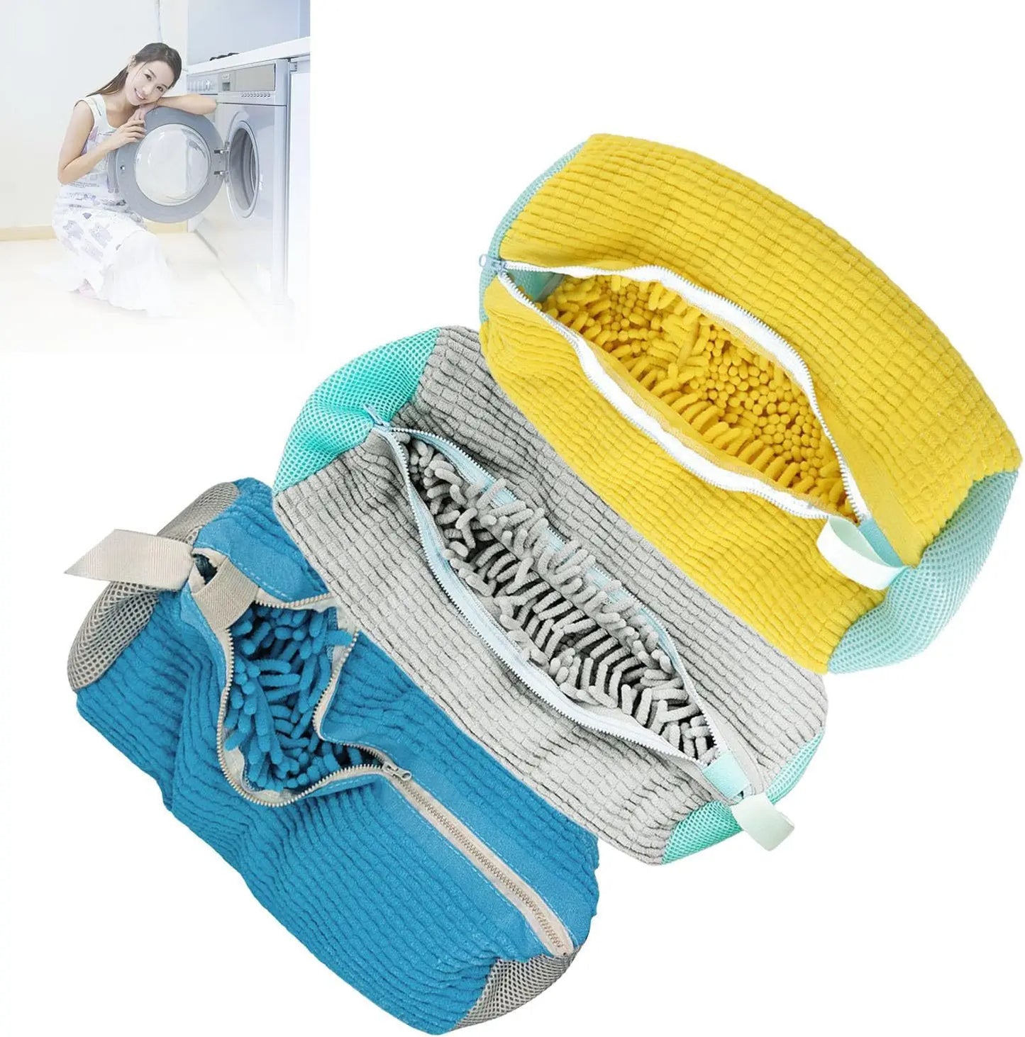 Sac à linge protecteur pour chaussures SHOECLEANSE lavable et réutilisable