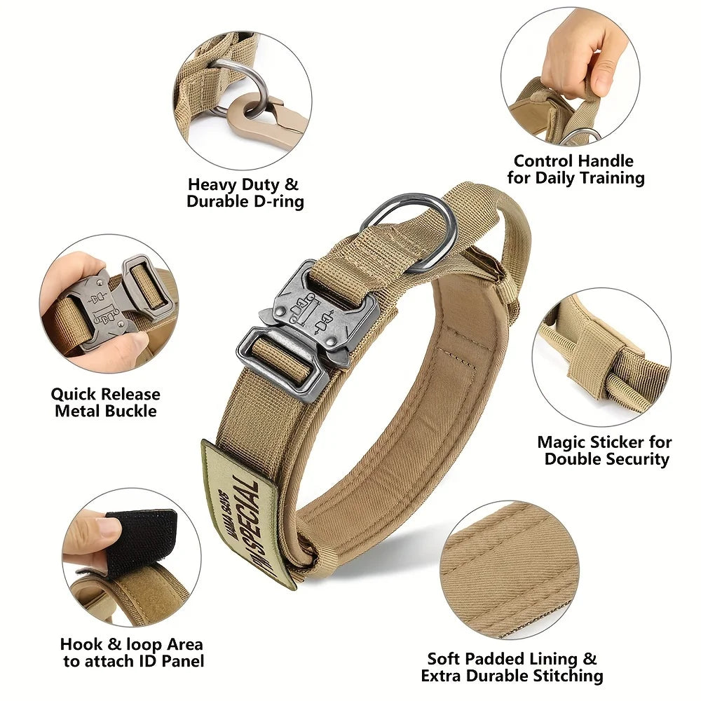 VORAX | Collier tactique pour chien avec poignée de contrôle