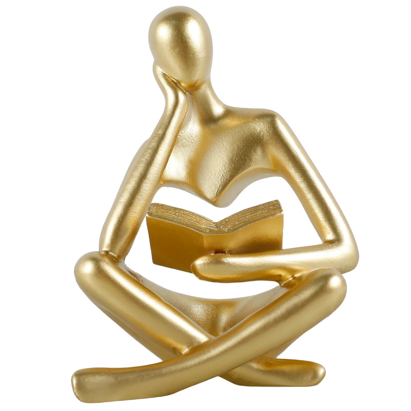 Penseur / Sculpture abstraite en résine pour décoration d'étagère ou de table