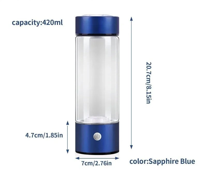 Bouteille génératrice d'eau riche en hydrogène HYDROVITA CELL 420 ml avec filtre en titane