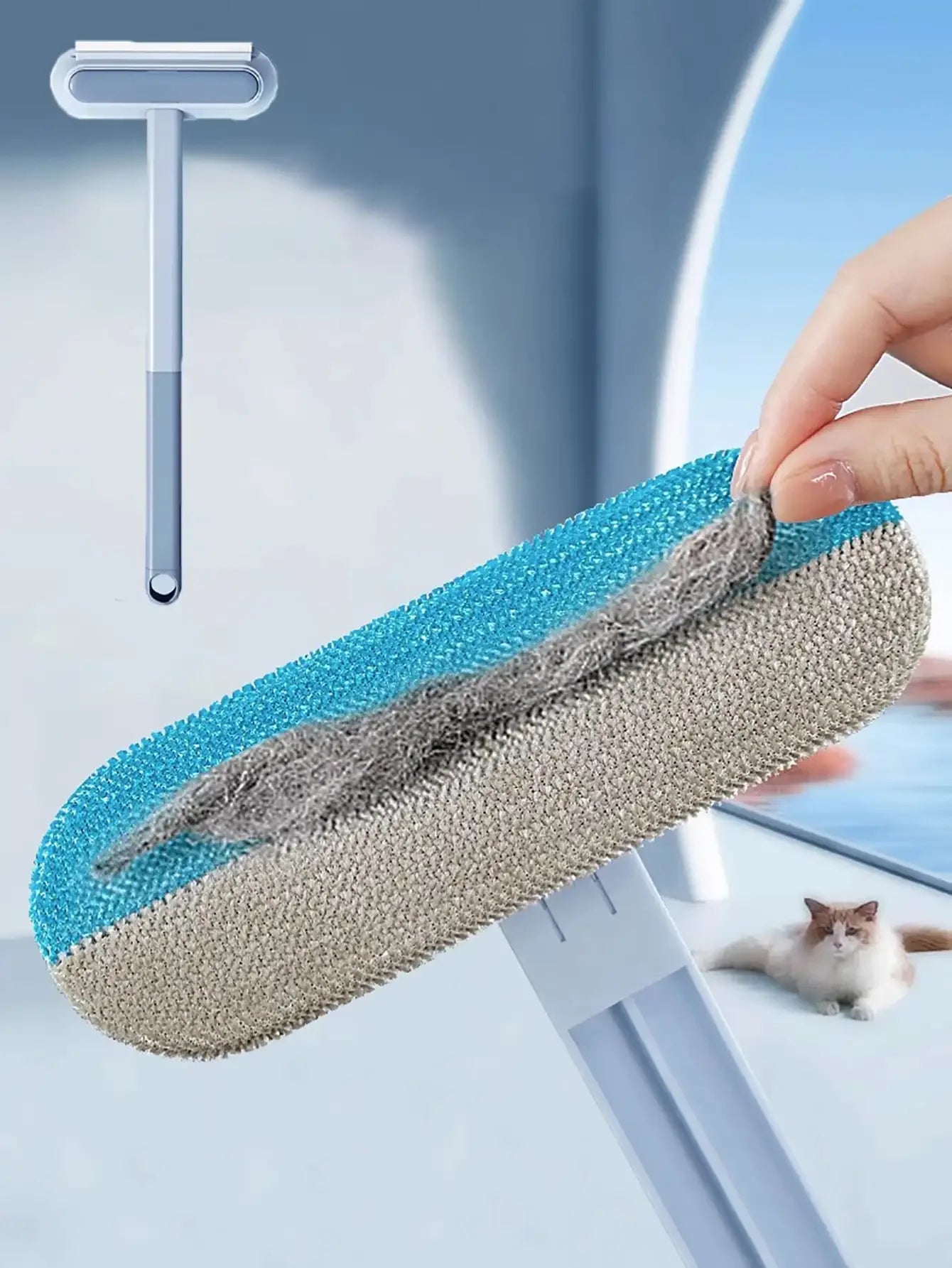 Brosse anti-peluches 4 en 1 pour chien et chat, réutilisable et lavable, nouveauté 2025