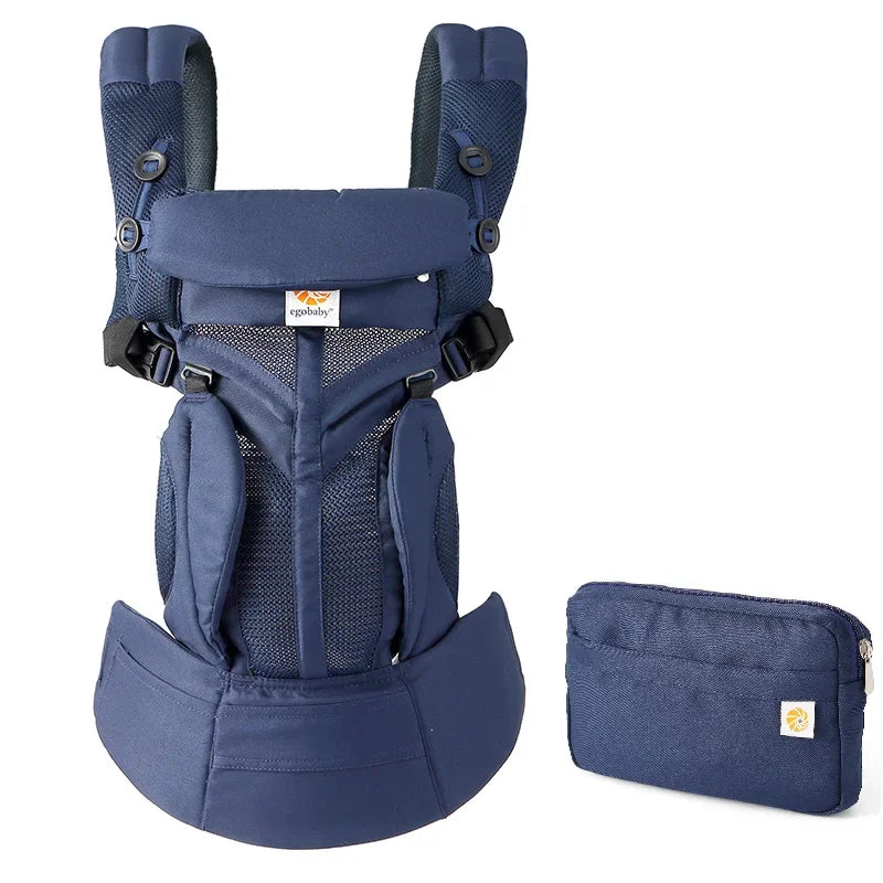 Porte-bébé ergonomique HALLOVA avec maille aérée et soutien lombaire