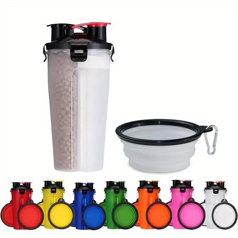Kit d'alimentation portable de voyage 2 en 1 PAWTREK pour animaux de compagnie