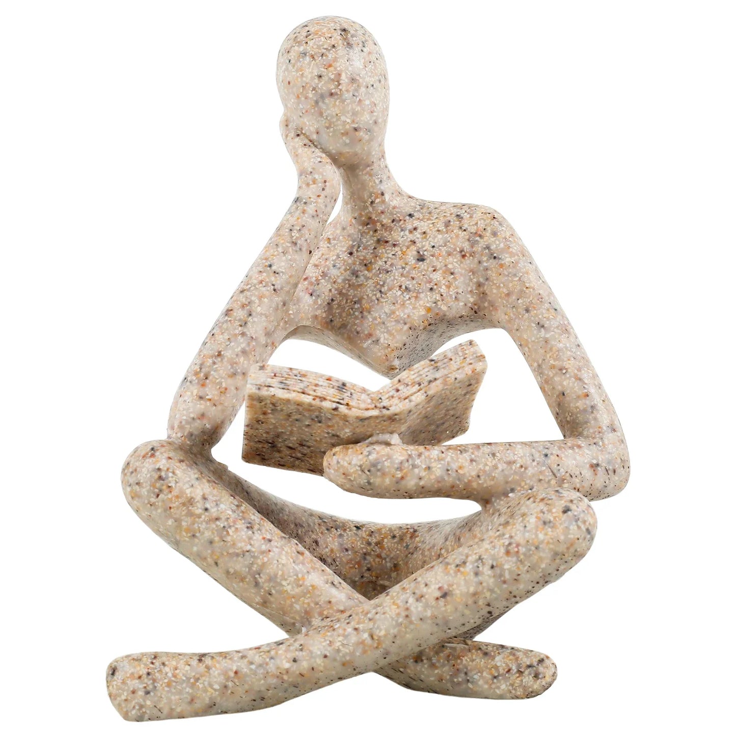 Penseur / Sculpture abstraite en résine pour décoration d'étagère ou de table