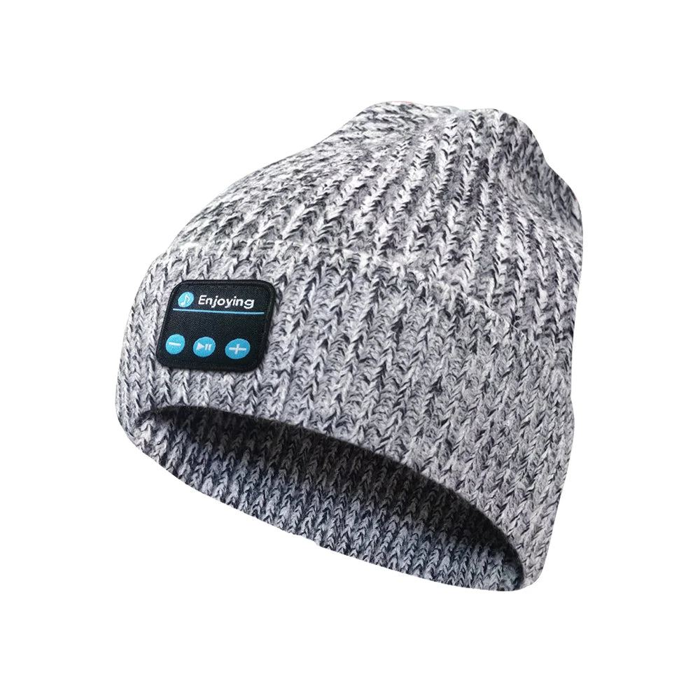 Bonnet d'hiver unisexe Bluetooth / Bonnet tricoté chaud avec écouteurs sans fil