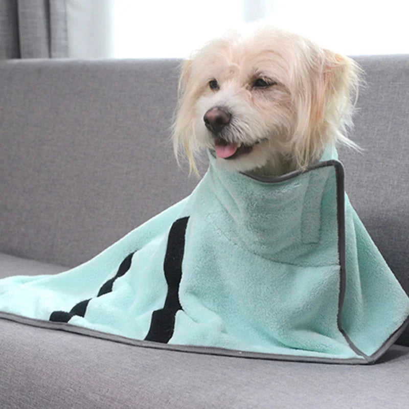 Peignoir absorbant à séchage rapide pour chiens et chats