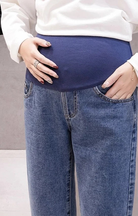 Jean de maternité VELLARENA avec taille haute flexible