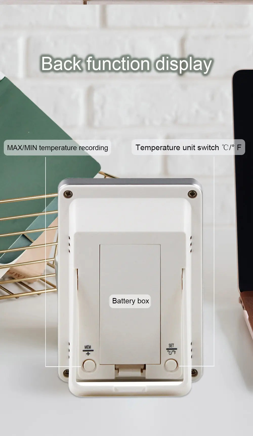 Moniteur sans fil AEROTEMP avec capteur de température et d'humidité flottant