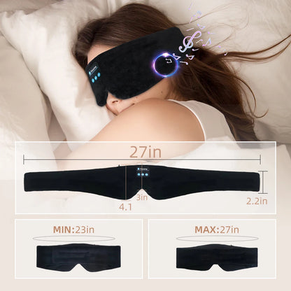 Masque de sommeil Bluetooth / Réglable et confortable pour les voyages et l'insomnie