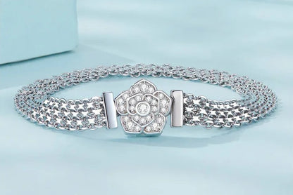 Bracelet pour femme en argent sterling 925 avec zircone cubique 