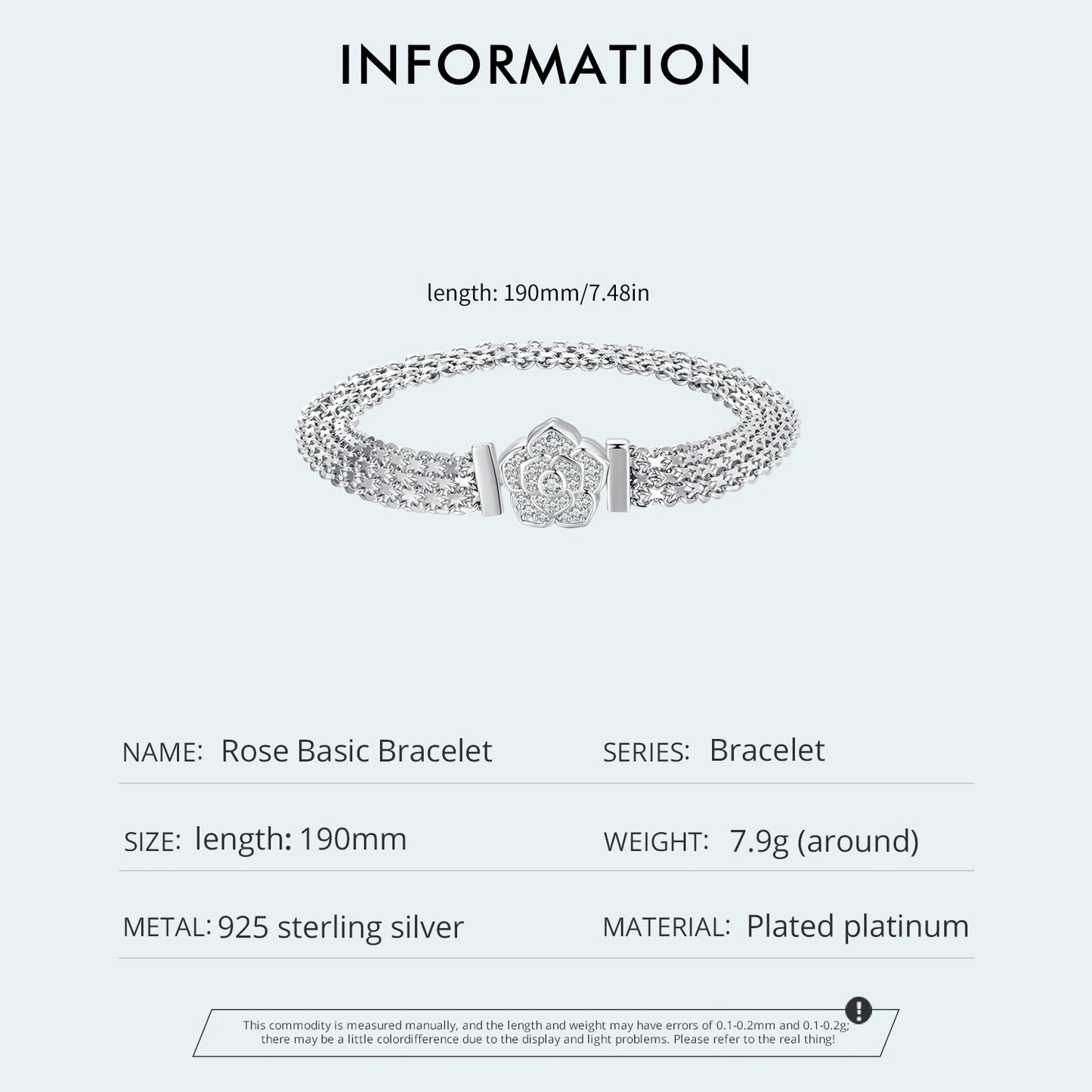 Bracelet pour femme en argent sterling 925 avec zircone cubique 