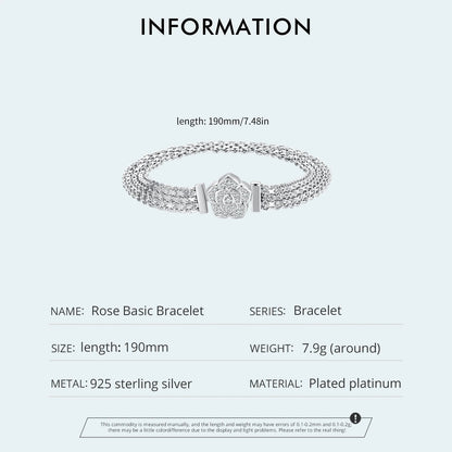 Bracelet pour femme en argent sterling 925 avec zircone cubique 