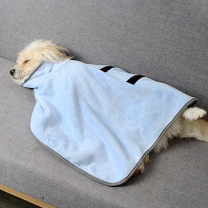 Peignoir absorbant à séchage rapide pour chiens et chats 