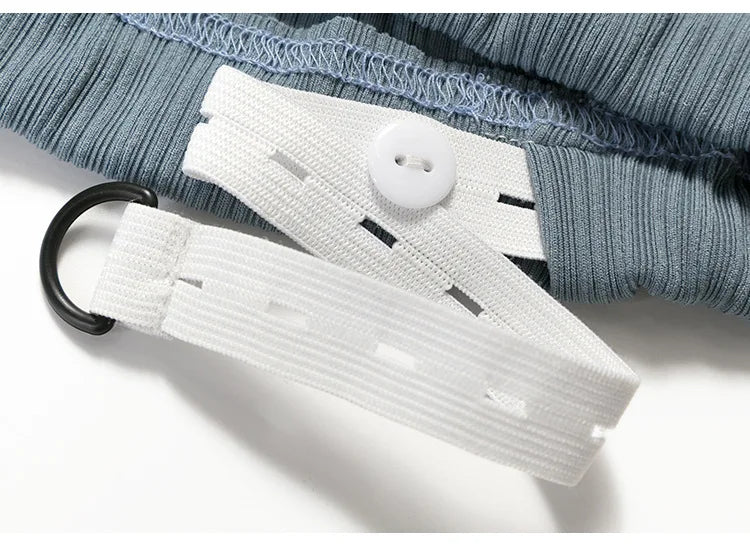 Pantalon de maternité décontracté MATBELLE avec empiècement ventral épais