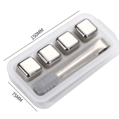 Pierres à whisky réutilisables en acier inoxydable 