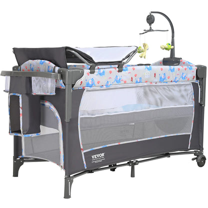 Lit bébé / Lit de chevet multifonctionnel avec table à langer