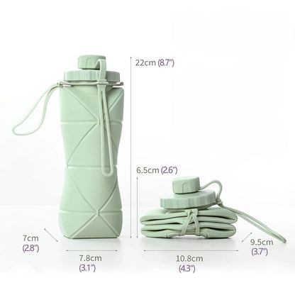 Bouteille d'eau de sport pliable en silicone HYDRAVEIL pour les voyages et les activités de plein air
