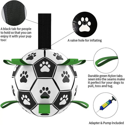 Ballon de football interactif pour chiens – Jouet d'entraînement gonflable pour chiens