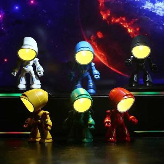 Veilleuse robot MINIBOT à LED avec bras flexible à 360°