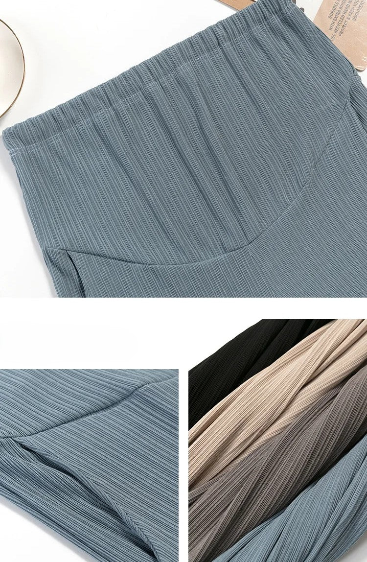 Pantalon de maternité décontracté MATBELLE avec empiècement ventral épais