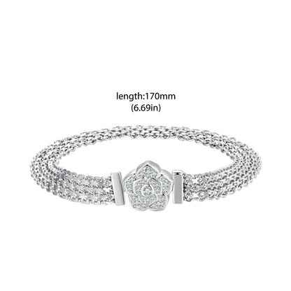 Bracelet pour femme en argent sterling 925 avec zircone cubique 