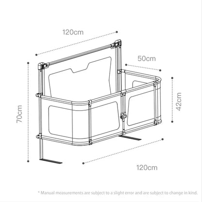 Lit bébé pliable 2 en 1 avec barrière de sécurité