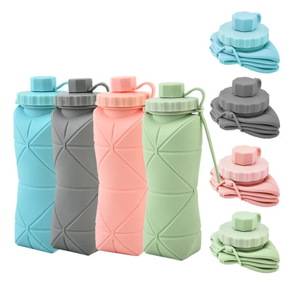 Bouteille d'eau de sport pliable en silicone HYDRAVEIL pour les voyages et les activités de plein air