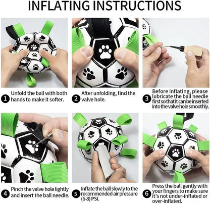 Ballon de football interactif pour chiens – Jouet d'entraînement gonflable pour chiens