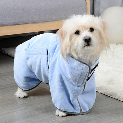 Peignoir absorbant à séchage rapide pour chiens et chats 
