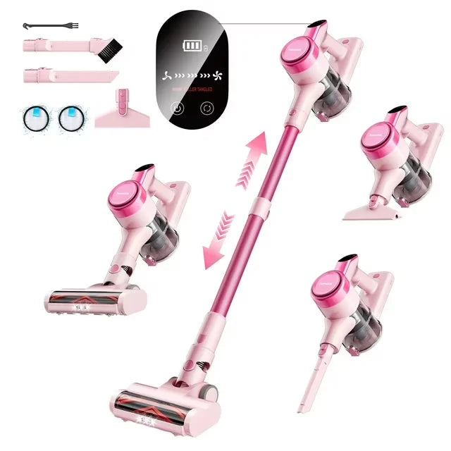 Aspirateur sans fil INSE S10 VORTEX à 3 vitesses avec 2 batteries pour parquets et poils d'animaux