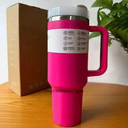 Bouteille isotherme en acier inoxydable avec poignée et couvercle à paille – 1,2 L
