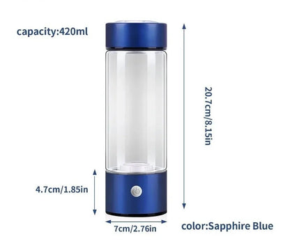 Bouteille génératrice d'eau riche en hydrogène HYDROVITA CELL 420 ml avec filtre en titane