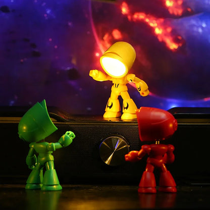 Veilleuse robot MINIBOT à LED avec bras flexible à 360°
