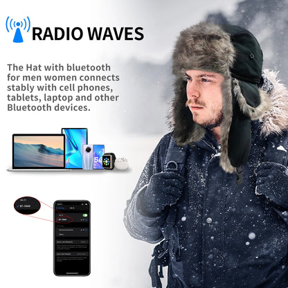 Bonnet Bluetooth d'hiver / 2 façons de le porter, microphone et cache-oreilles