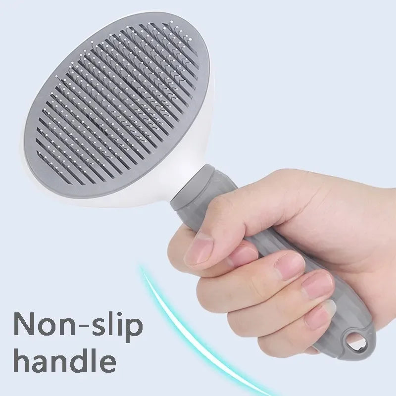 Brosse autonettoyante pour poils d'animaux et poils de chats et de chiens