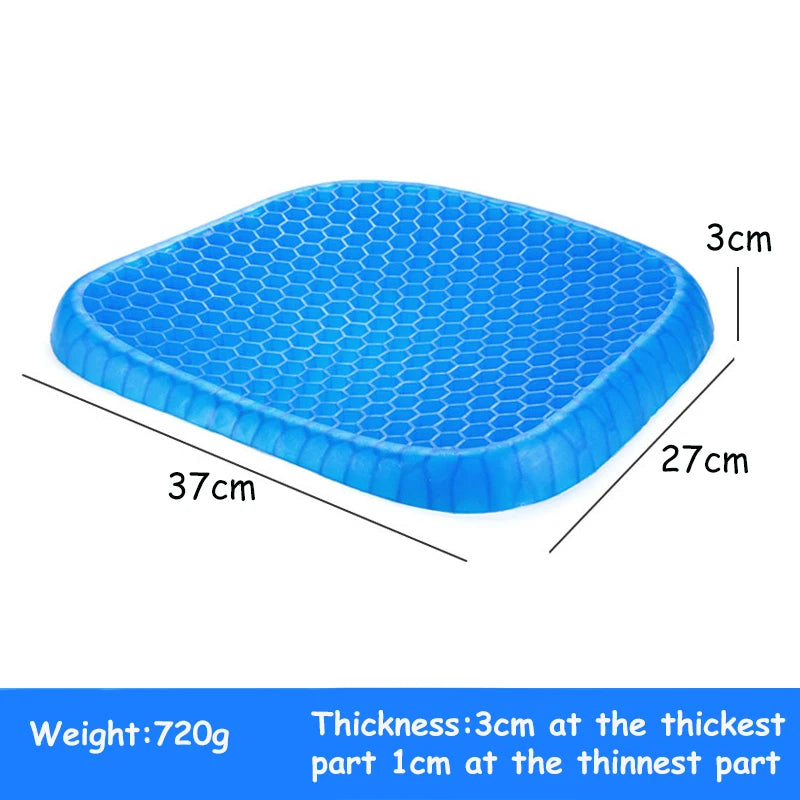 AEROGEL CUSH – Coussin de siège orthopédique en gel avec design en nid d'abeille respirant