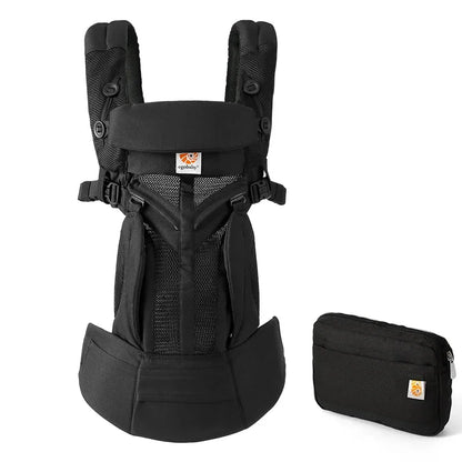 Porte-bébé ergonomique HALLOVA avec maille aérée et soutien lombaire