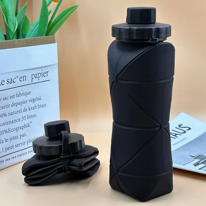 Bouteille d'eau de sport pliable en silicone HYDRAVEIL pour les voyages et les activités de plein air