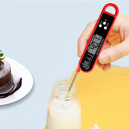 1 thermomètre de cuisine pliable rétroéclairé numérique pour barbecue prêt à lire