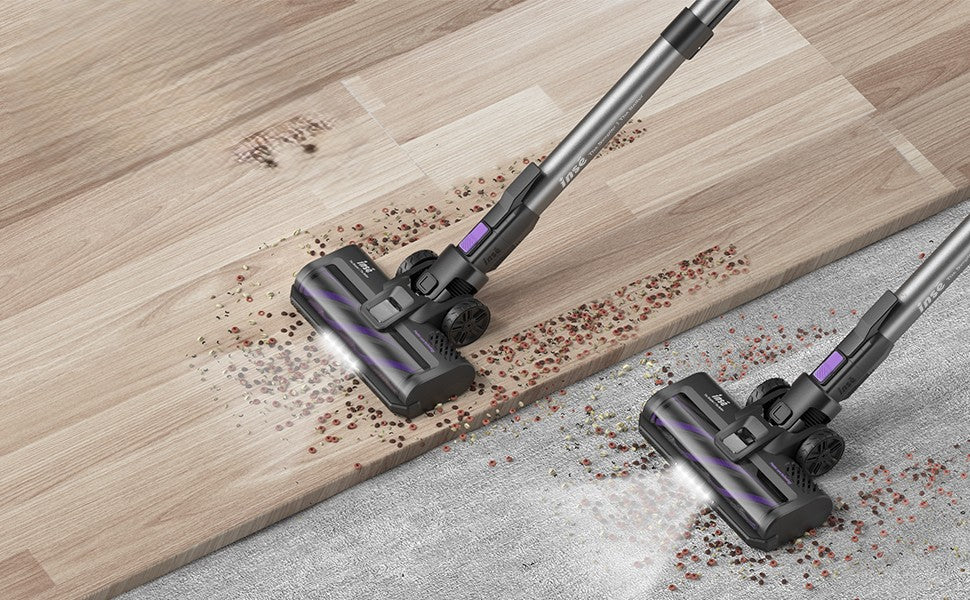 Aspirateur sans fil INSE S10 VORTEX à 3 vitesses avec 2 batteries pour parquets et poils d'animaux