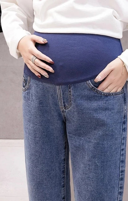 Jean de maternité VELLARENA avec taille haute flexible